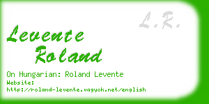 levente roland business card